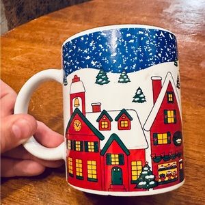 Riviera Van Beers Signature Christmas‎ Townhouse Village Coffee Mug 1996